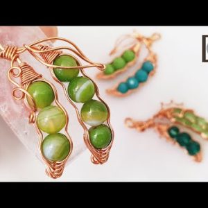 Peas in the pod | Pendant | Crystal beads | Weaving herringbone | How to make @Lan Anh Handmade 738