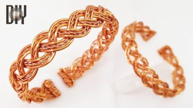 3-wire braid | Twisted wire | Cuff bracelet | thick bangles | Unisex jewelry  @Lan Anh Handmade 734