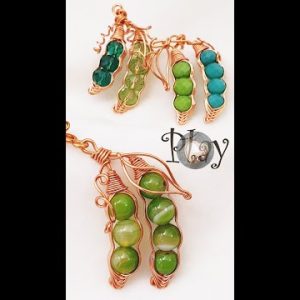 Play with wire | Peas in the pod | Pendant | Weaving herringbone @Lan Anh Handmade 739 #Shorts