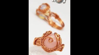 Sea waves | Ring | spherical stone | copper wire @Lan Anh Handmade 772 #Shorts