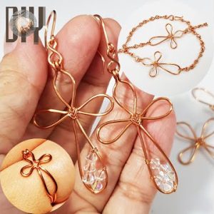 Simple cross | earrings | bracelet | ring | jewelry | copper wire @Lan Anh Handmade  805 #Shorts