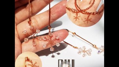 Snowflakes | earring | sparkling crystal | ring | bracelet @Lan Anh Handmade  793 #Shorts
