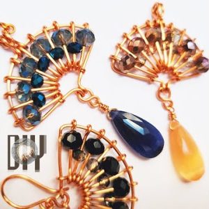 China paper Fan | folding hand fan | Pendant | crystal beads | stone with hole 819 #Shorts
