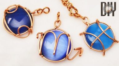 12 zodiac signs | Cancer | Scorpio | Pisces | Pendant | Water element | round cabochon 838