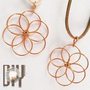 Flower | pendant | simple jewelry making | copper wire @Lan Anh Handmade 850 #Shorts