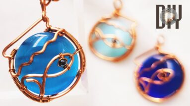 Fish in the fishbowl | Pendant | round cabochons | stone without holes @Lan Anh Handmade 871
