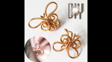 Simple butterfly | ear cuff | copper jewelry | no stone @Lan Anh Handmade  887 #Shorts