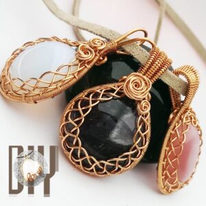 Braided Wire | Pendant | wrapping big stones | stones no holes @Lan Anh Handmade 882 #Shorts