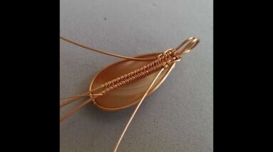 Rosebud Pendant | Flat stone without holes | DIY | handmade jewelry ideas 923@LanAnhHandmade #Shorts