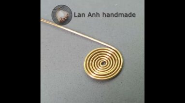 earrings twisted round like coins | DIY | handmade jewelry ideas @LanAnhHandmade 927 #Shorts