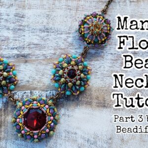 Mandala Flowers Beaded Necklace Tutorial Part 3
