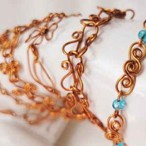 6 simple bracelet patterns #jewelry #copperwire @LanAnhHandmade
