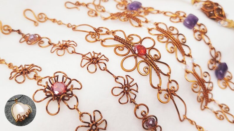 6 floral pattern bracelets #DIY #ideas #jewelry #copperwire @LanAnhHandmade